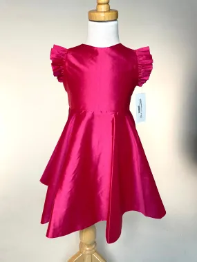Faux Silk Chambray Twirl Dress