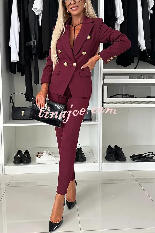 Feeling of Confidence High Rise Pocketed Tapered Pants