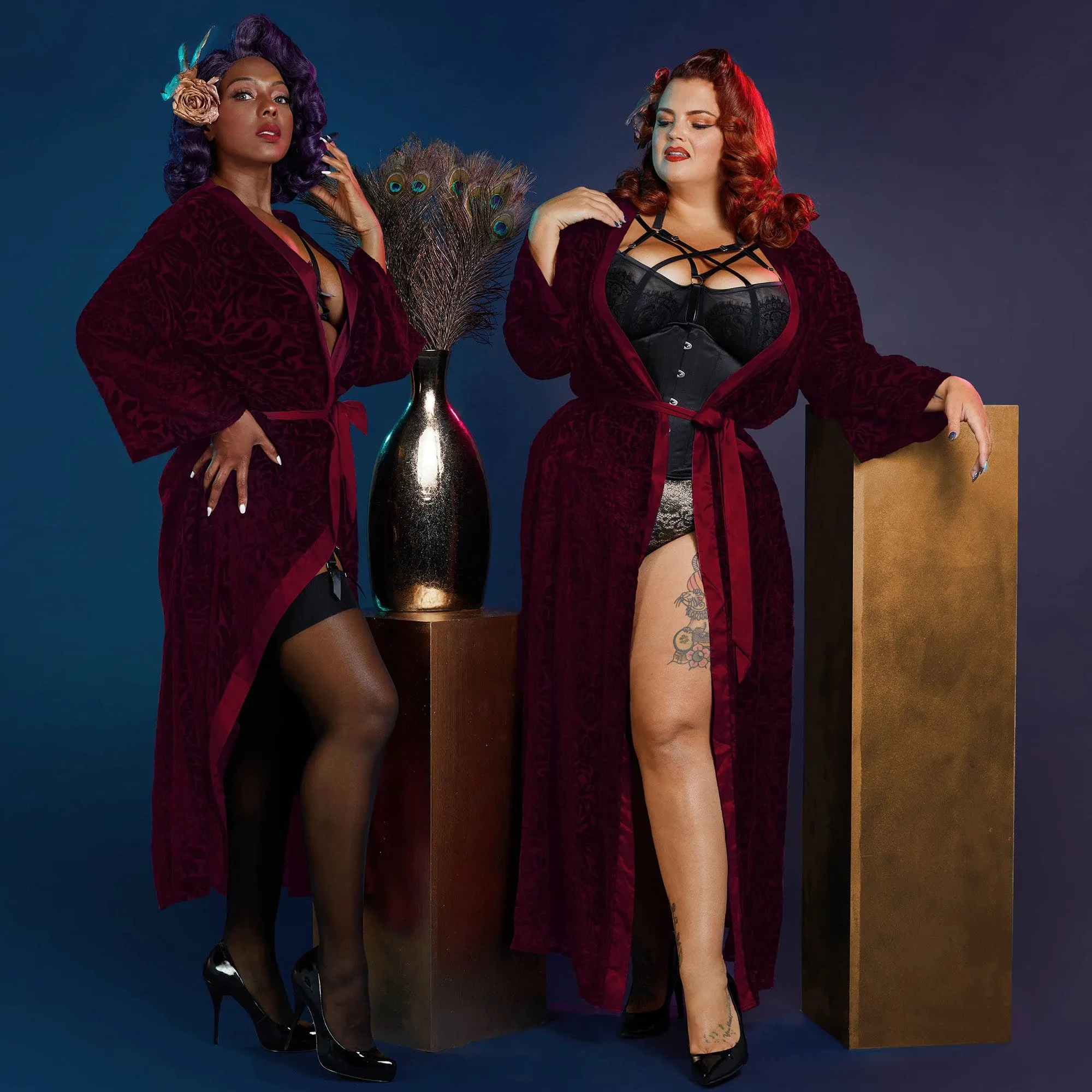 FFFB Wine Devore Gown