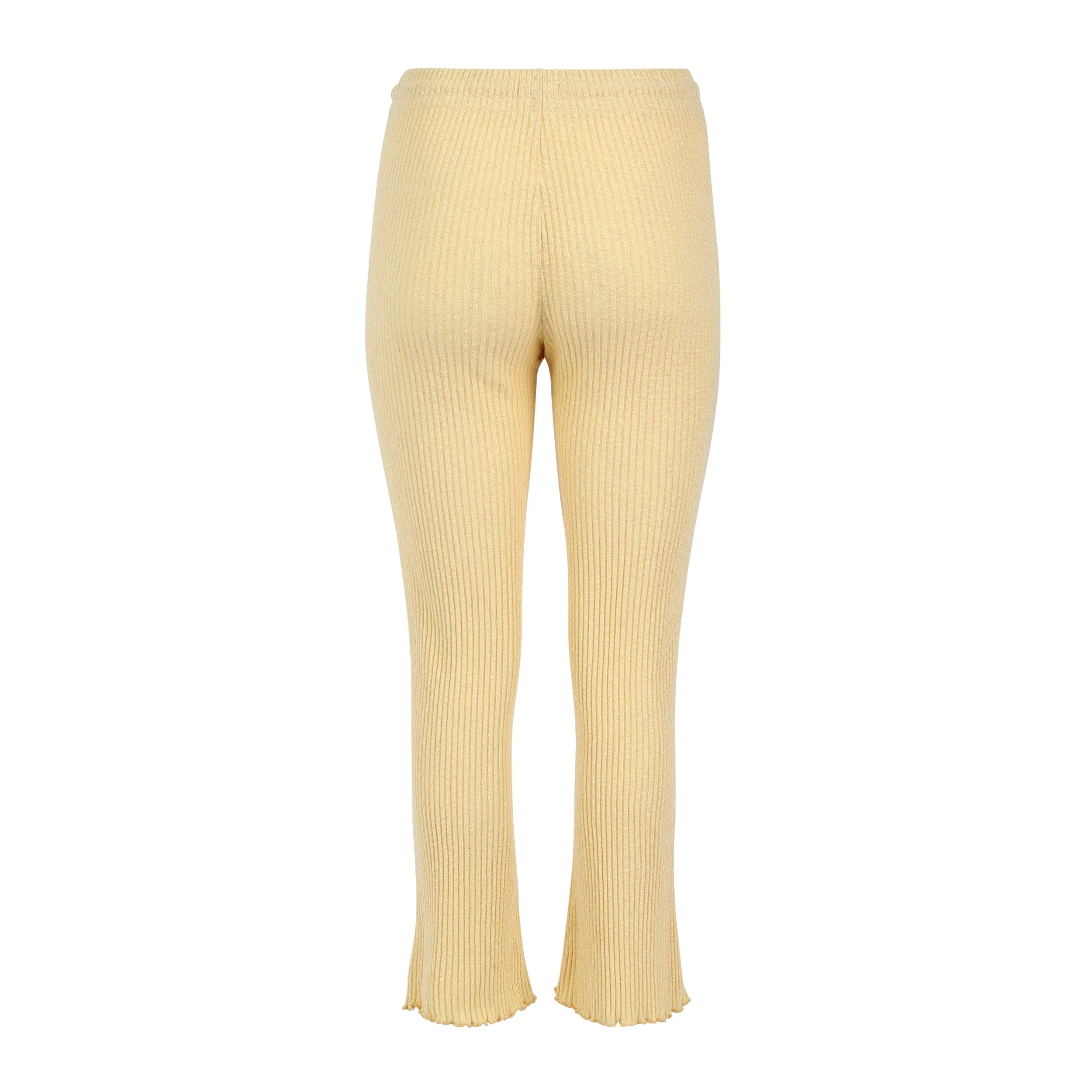 Fiona Organic Cotton Waffle Thermal Pant - Canary