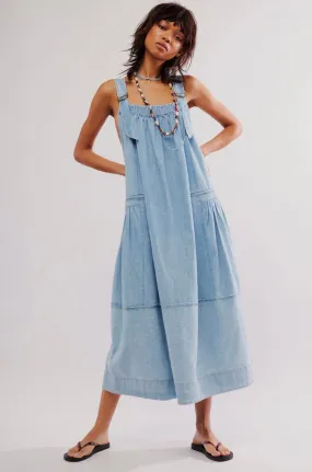 Free People Machu Barrel Midi Dress
