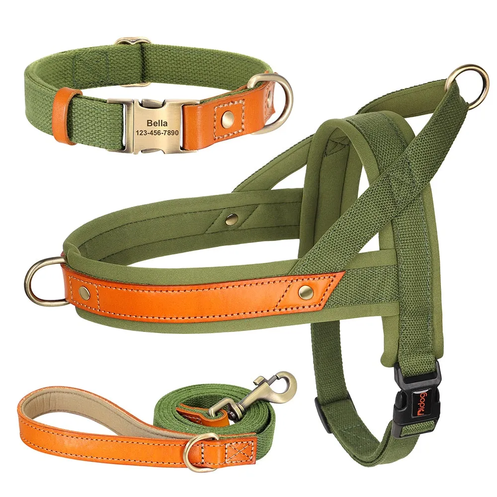 French Bulldog No Pull Collar Harness Leash Set (WS0223)