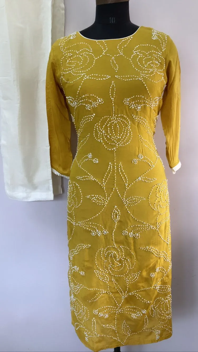 French Knot Kurthi Full Set
