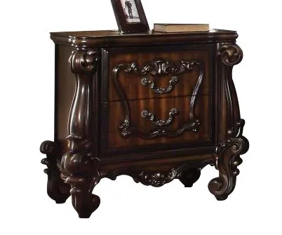 French/Versailles Bedroom Set with Queen Bed, Nightstand, Dresser and Mirror