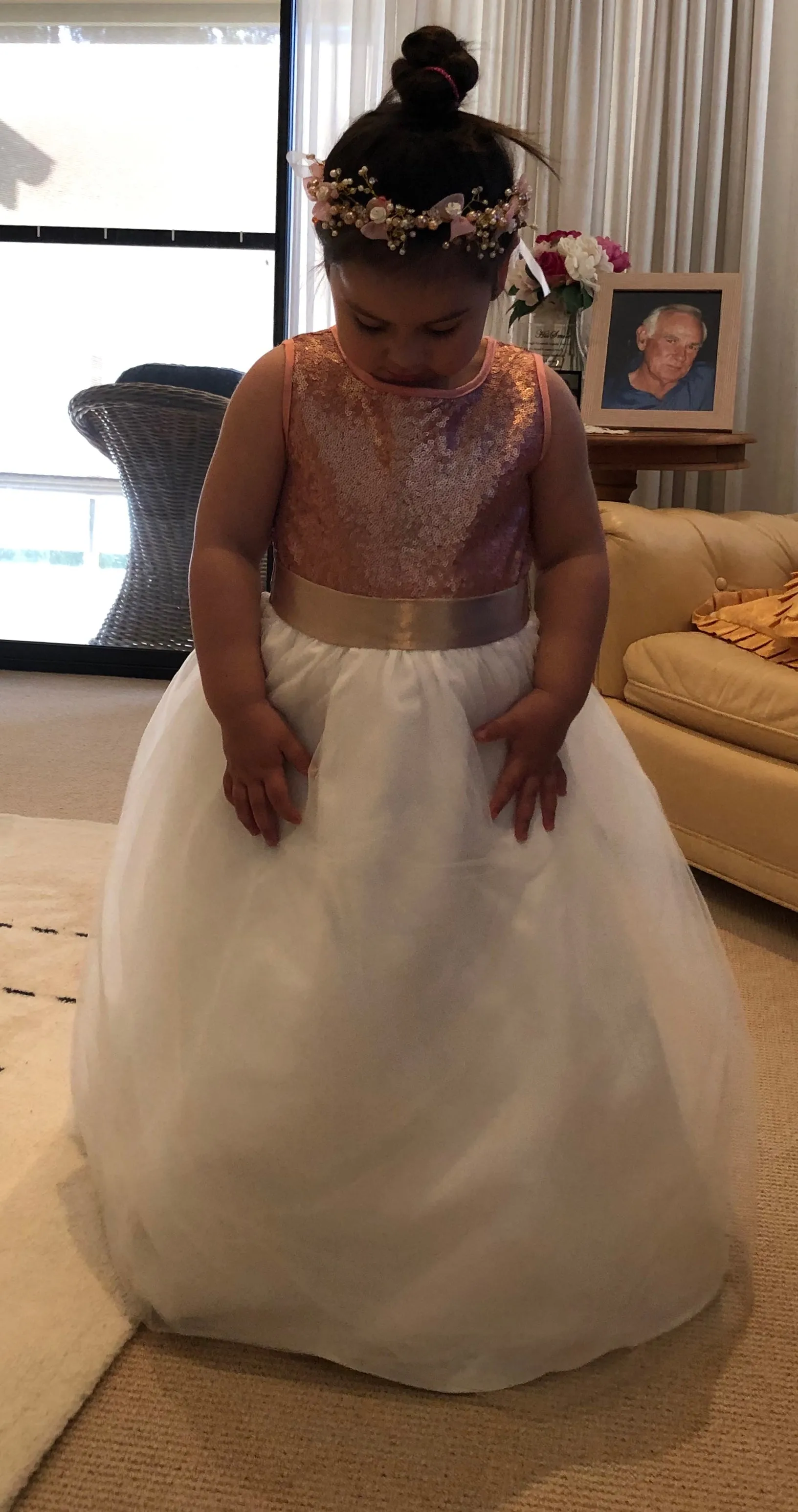 Girls Glitter Dress - Gold and Rose Gold available