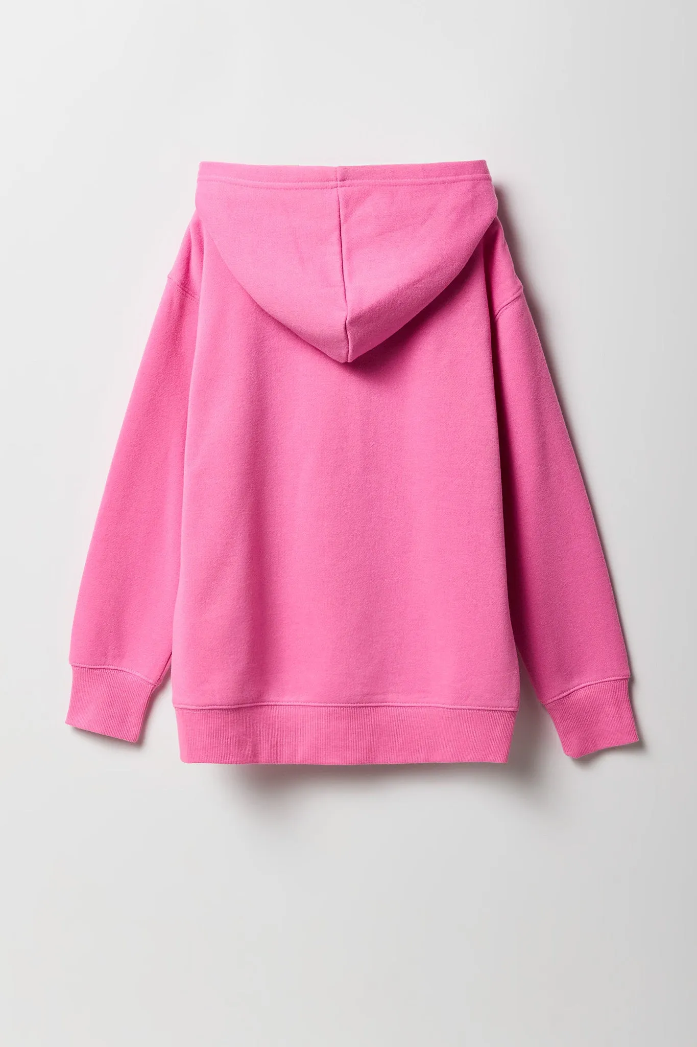 Girls Oversized Graphic Fleece Hoodie