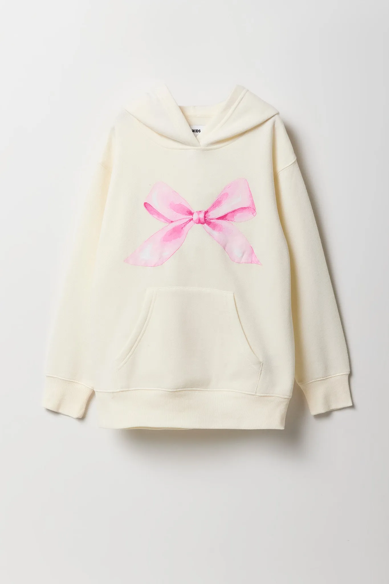 Girls Oversized Graphic Fleece Hoodie
