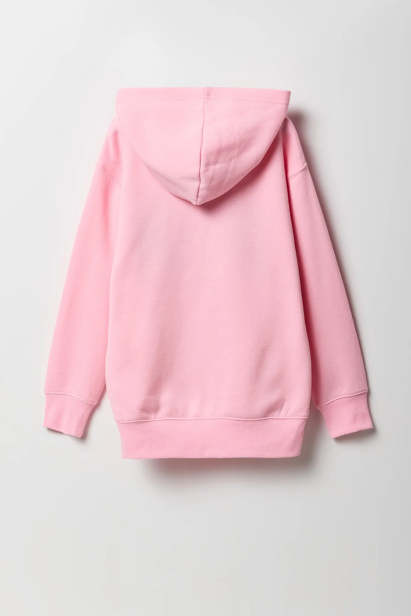 Girls Oversized Graphic Fleece Hoodie