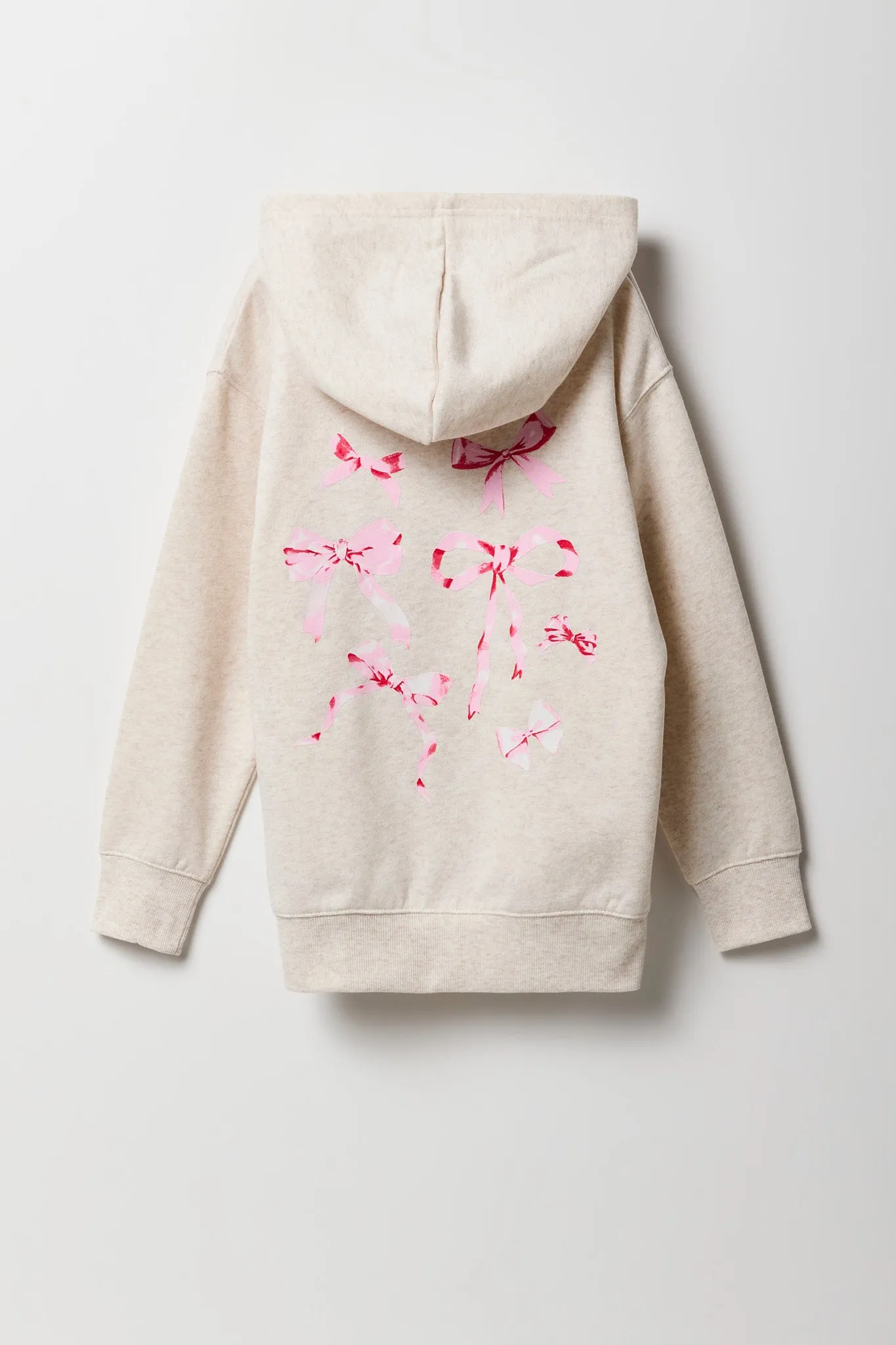 Girls Oversized Graphic Fleece Hoodie
