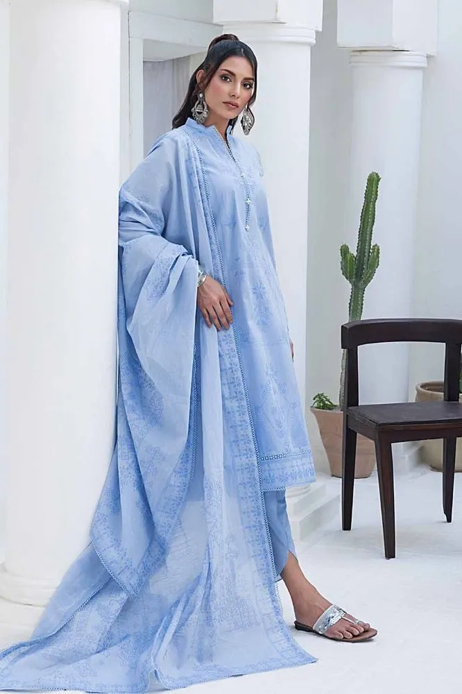 Gul Ahmed Summer Essential 2024 – 3PC Chambray Jacquard Suit MJ-42008