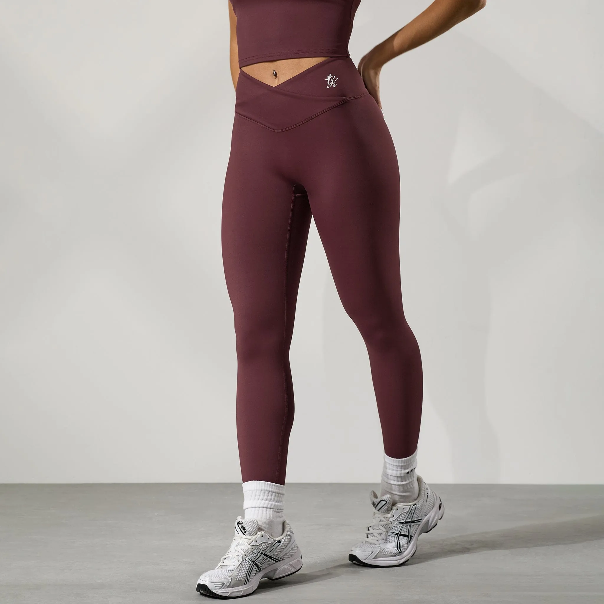 Gym King 365 Wrap Over Legging - Burgundy