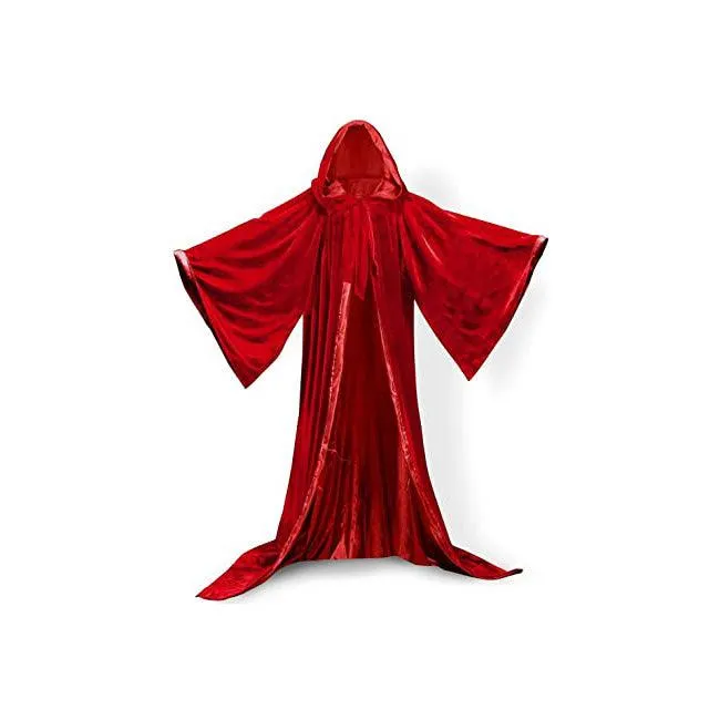 High Quality Red Magician Hooded & Sleeved Robe
