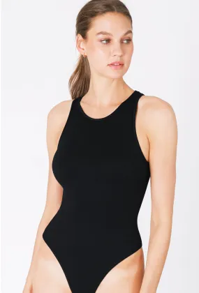 Hillary Ribbed High Neck Bodysuit