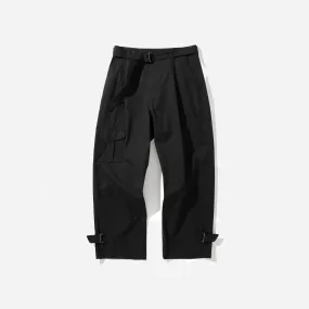 HUNTING BELTED PANTS - BLACK