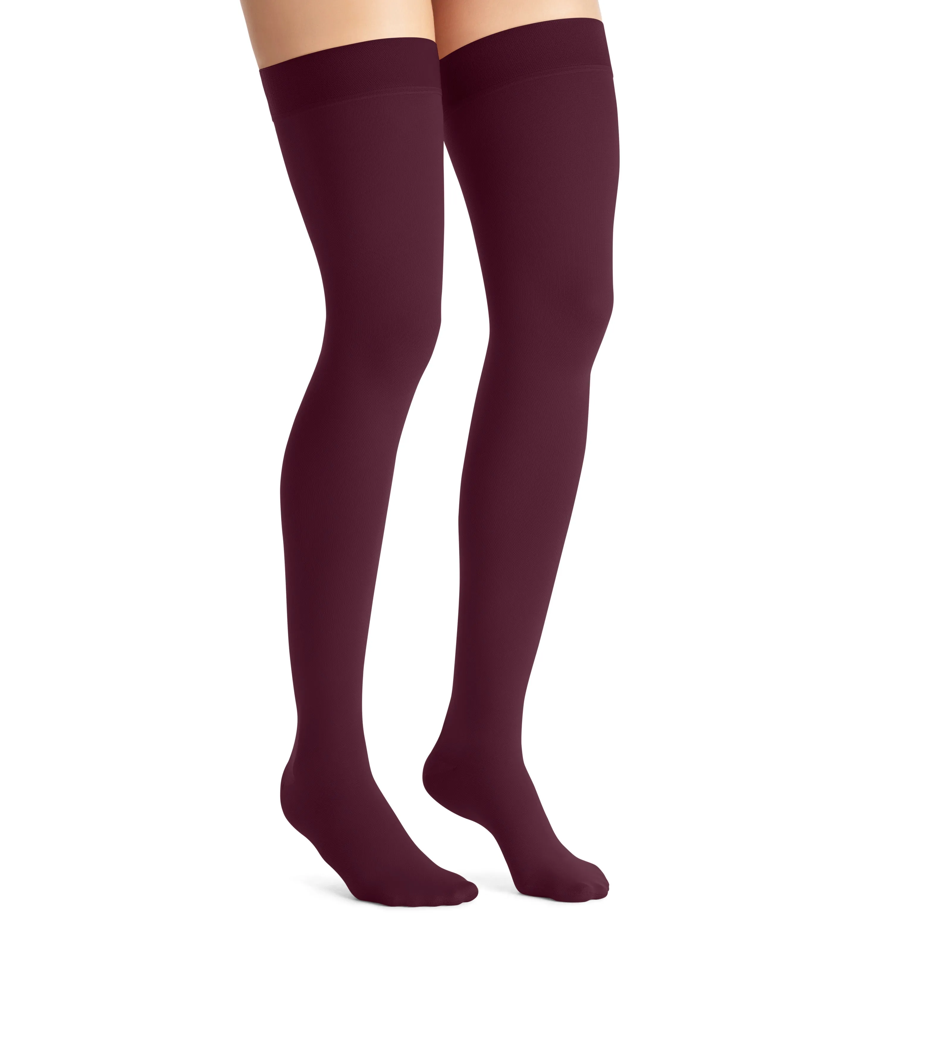 JOBST Opaque Compression Stockings 15-20 mmHg Thigh High Silicone Dot Band Closed Toe