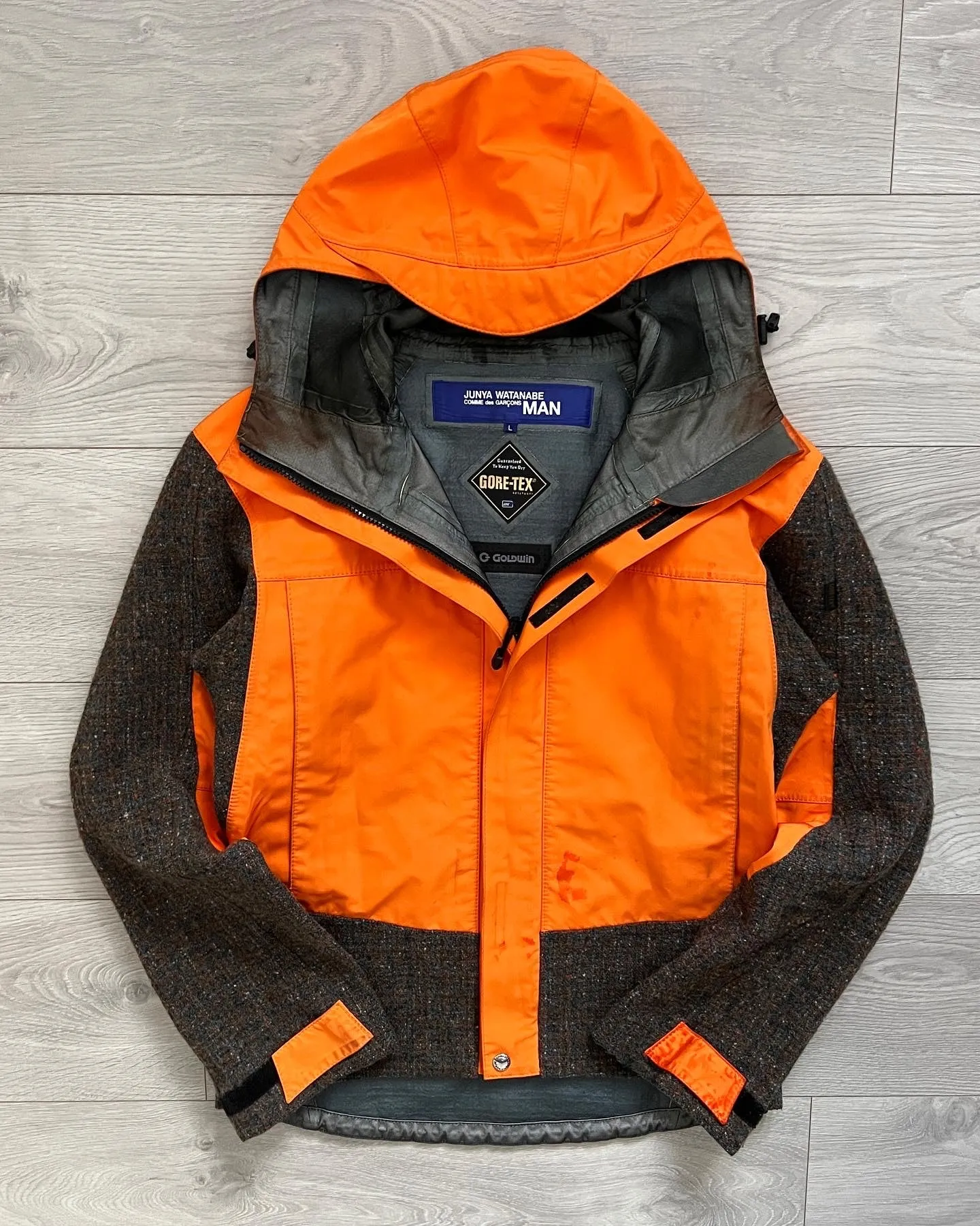 Junya Watanabe x Goldwin x GoreTex Technical Wool Panelled Runway Jacket - Size L fits M