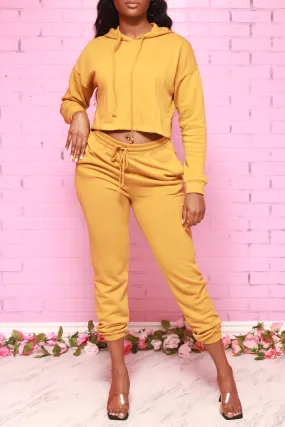 Just In Time Jogger Set - Dark Mustard