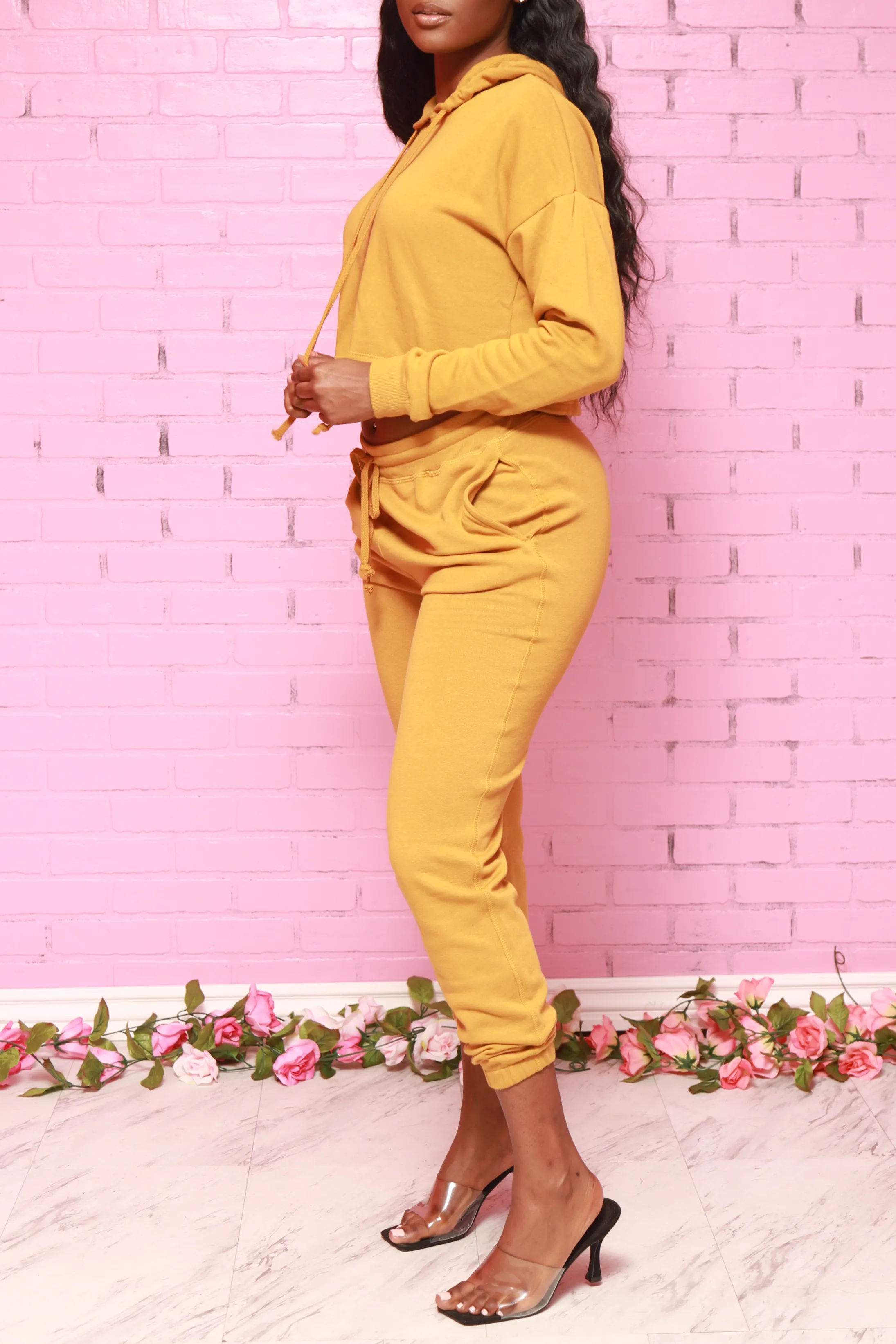 Just In Time Jogger Set - Dark Mustard
