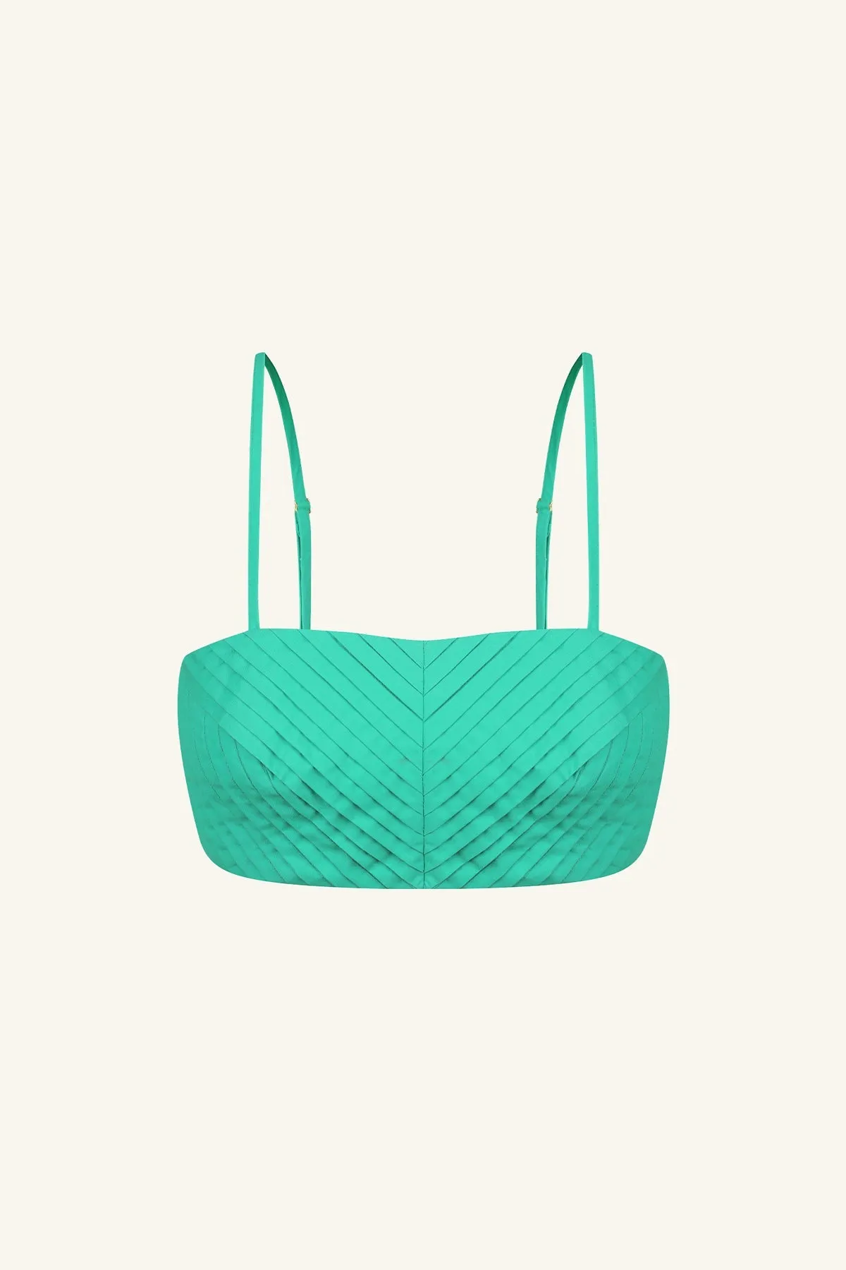 KOHALA PLEATED BRALETTE - JADE