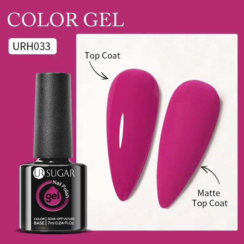 Lady Glams Color Changing Thermal Gel Nail Polish 7ml - Glass Bottle Semi Permanent Temperature Color Changing Glitter