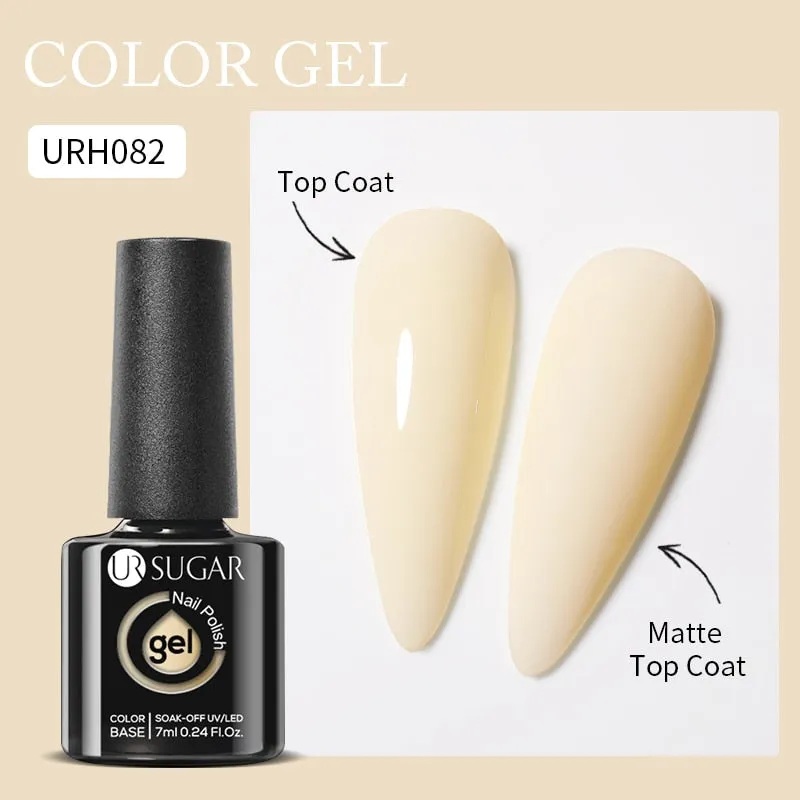 Lady Glams Color Changing Thermal Gel Nail Polish 7ml - Glass Bottle Semi Permanent Temperature Color Changing Glitter