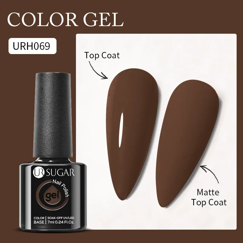 Lady Glams Color Changing Thermal Gel Nail Polish 7ml - Glass Bottle Semi Permanent Temperature Color Changing Glitter