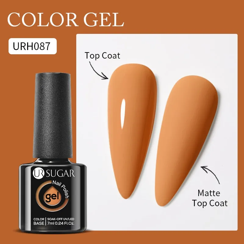 Lady Glams Color Changing Thermal Gel Nail Polish 7ml - Glass Bottle Semi Permanent Temperature Color Changing Glitter