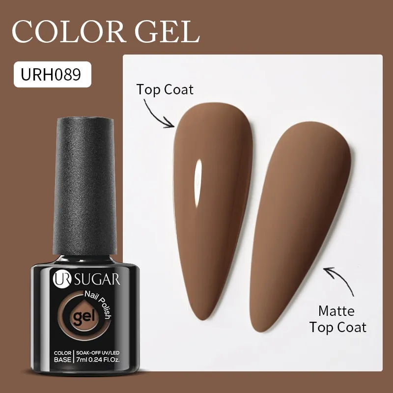 Lady Glams Color Changing Thermal Gel Nail Polish 7ml - Glass Bottle Semi Permanent Temperature Color Changing Glitter