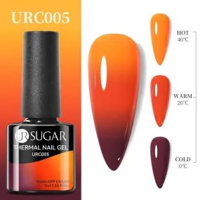 Lady Glams Color Changing Thermal Gel Nail Polish 7ml - Glass Bottle Semi Permanent Temperature Color Changing Glitter
