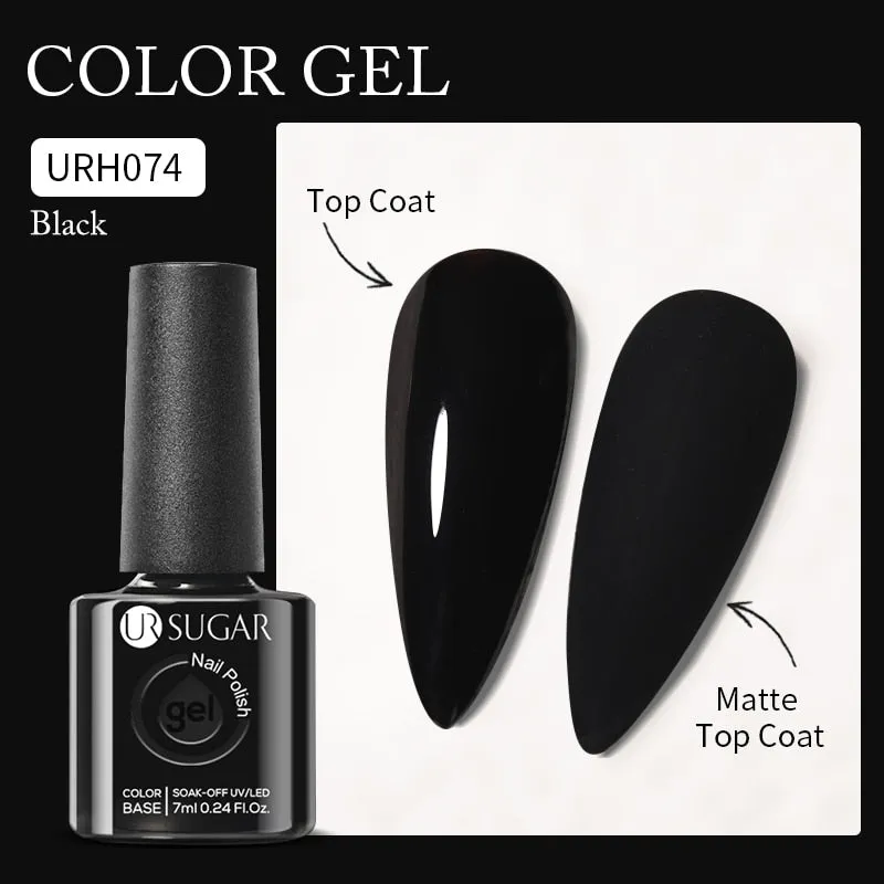 Lady Glams Color Changing Thermal Gel Nail Polish 7ml - Glass Bottle Semi Permanent Temperature Color Changing Glitter