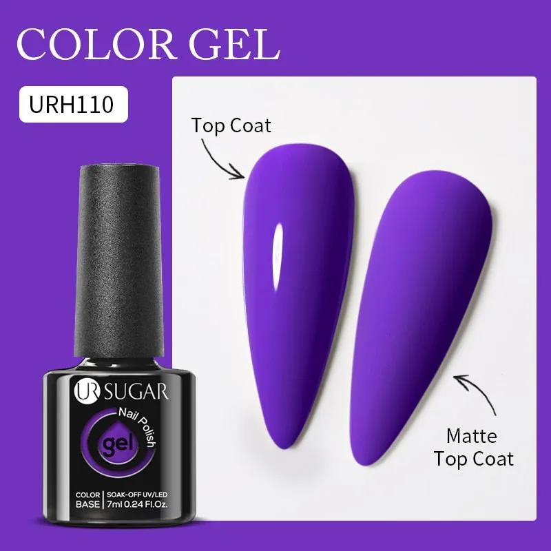Lady Glams Color Changing Thermal Gel Nail Polish 7ml - Glass Bottle Semi Permanent Temperature Color Changing Glitter
