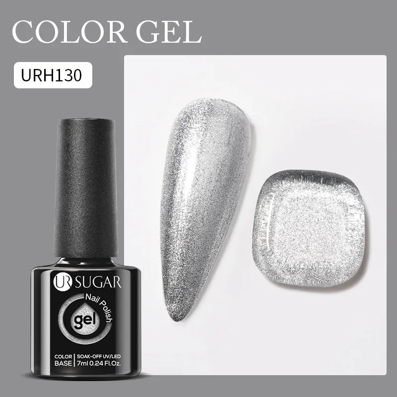 Lady Glams Color Changing Thermal Gel Nail Polish 7ml - Glass Bottle Semi Permanent Temperature Color Changing Glitter
