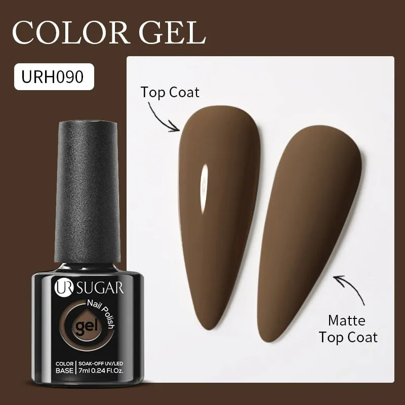 Lady Glams Color Changing Thermal Gel Nail Polish 7ml - Glass Bottle Semi Permanent Temperature Color Changing Glitter