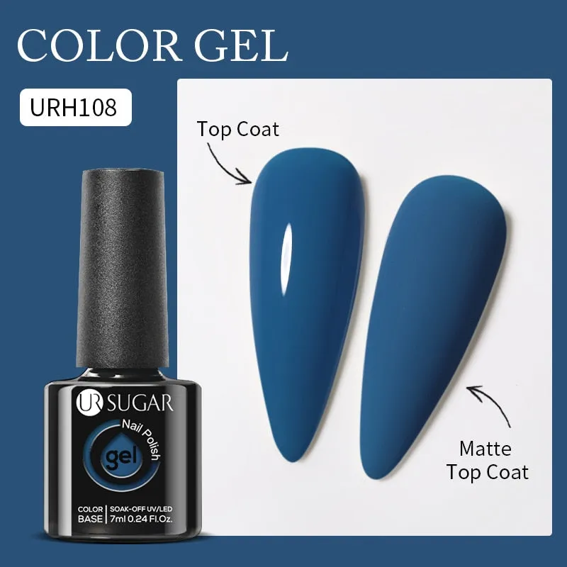 Lady Glams Color Changing Thermal Gel Nail Polish 7ml - Glass Bottle Semi Permanent Temperature Color Changing Glitter