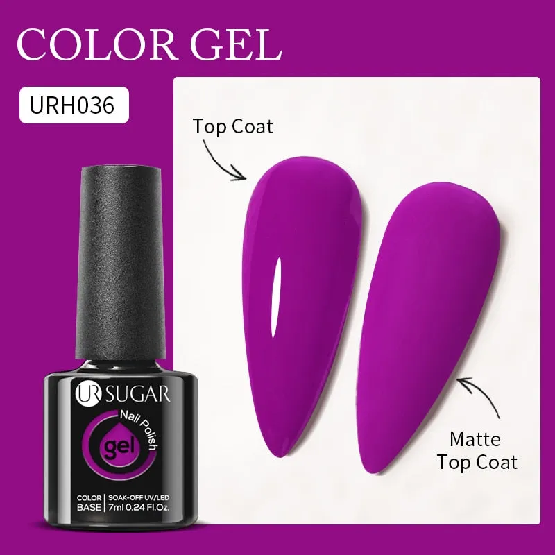 Lady Glams Color Changing Thermal Gel Nail Polish 7ml - Glass Bottle Semi Permanent Temperature Color Changing Glitter