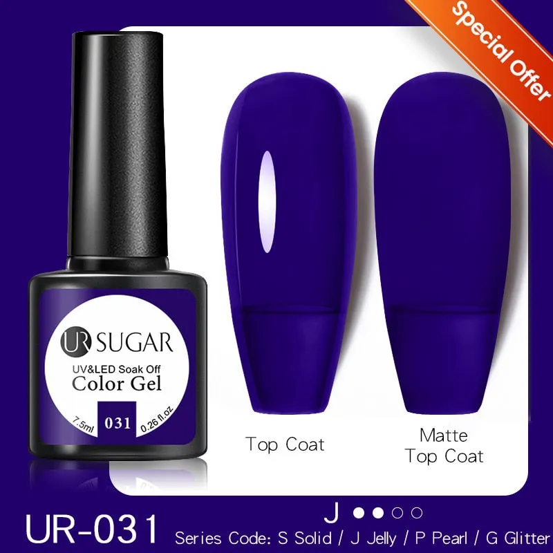 Lady Glams Color Changing Thermal Gel Nail Polish 7ml - Glass Bottle Semi Permanent Temperature Color Changing Glitter