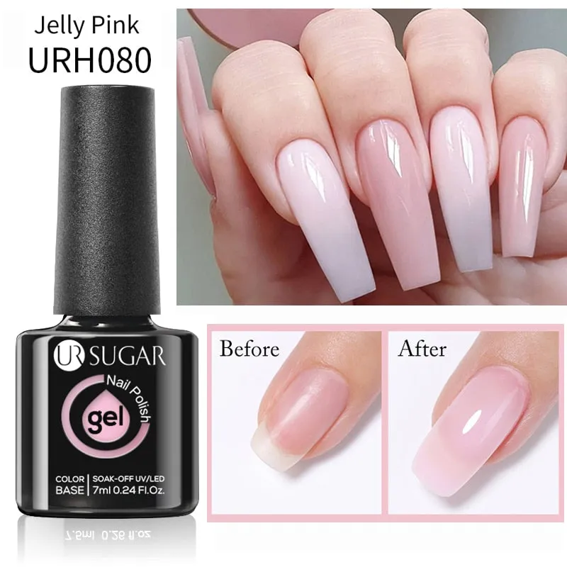 Lady Glams Color Changing Thermal Gel Nail Polish 7ml - Glass Bottle Semi Permanent Temperature Color Changing Glitter