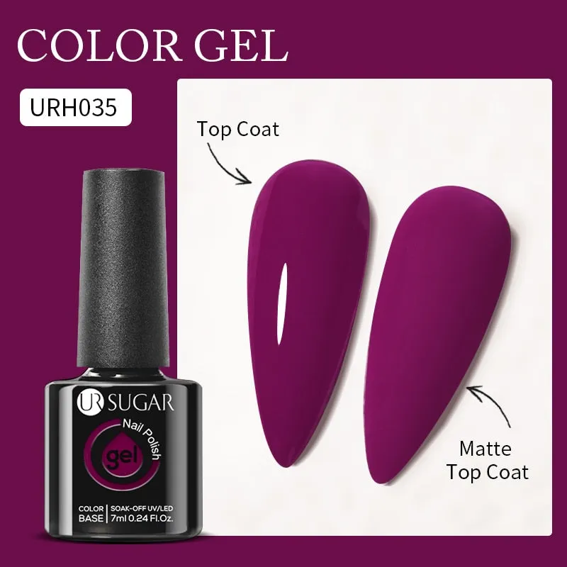 Lady Glams Color Changing Thermal Gel Nail Polish 7ml - Glass Bottle Semi Permanent Temperature Color Changing Glitter
