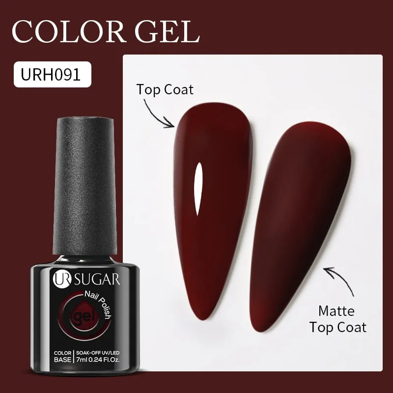Lady Glams Color Changing Thermal Gel Nail Polish 7ml - Glass Bottle Semi Permanent Temperature Color Changing Glitter