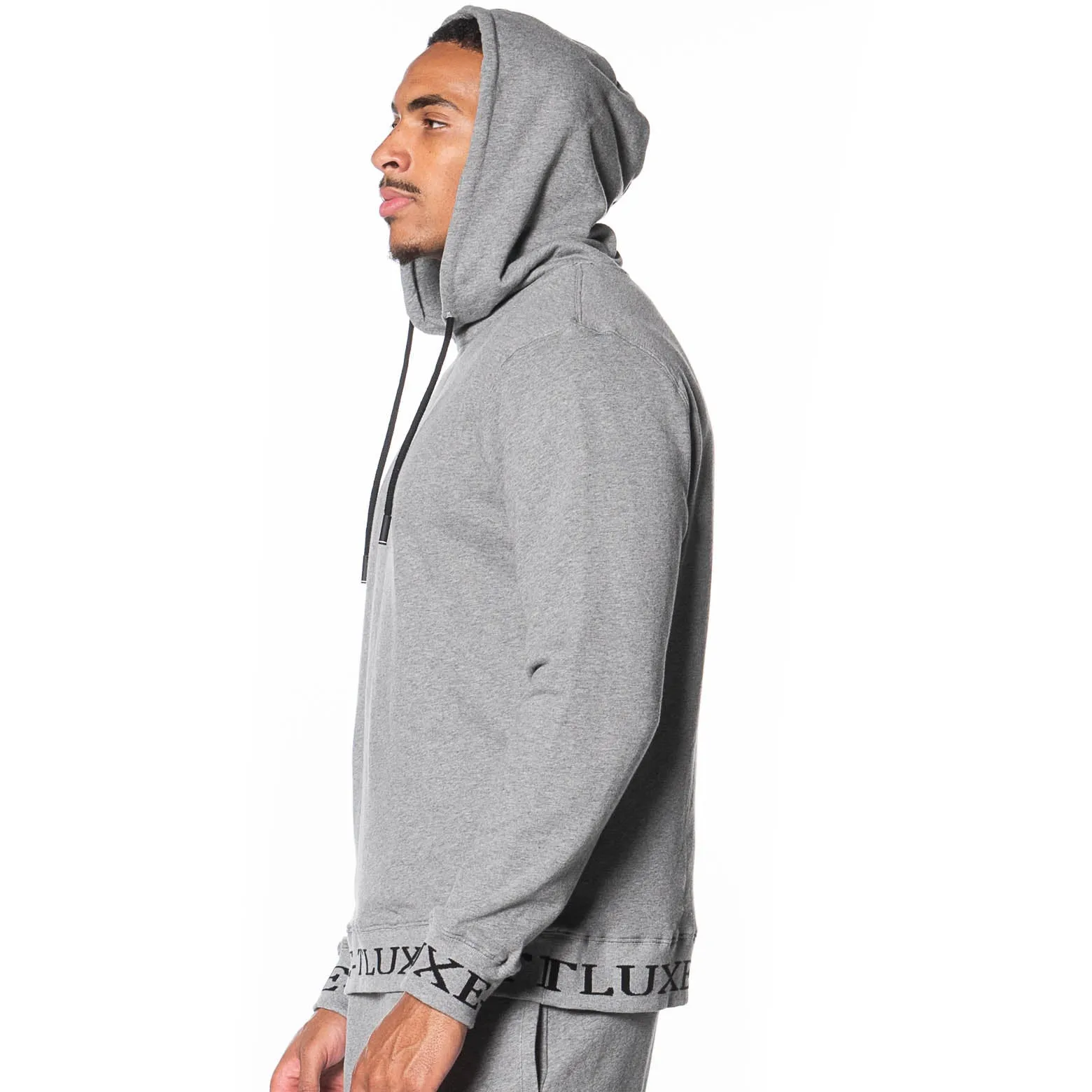 Logo Rib French Terry Pullover Hoodie