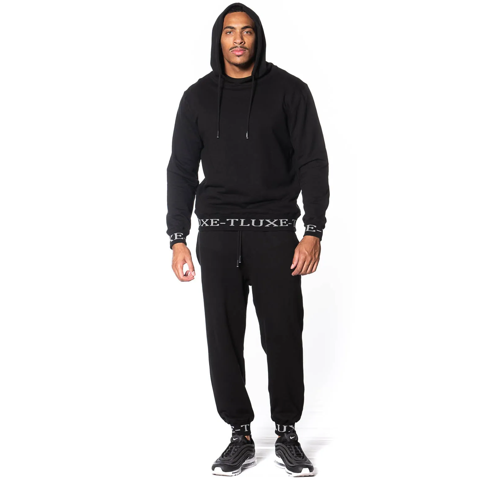 Logo Rib French Terry Pullover Hoodie