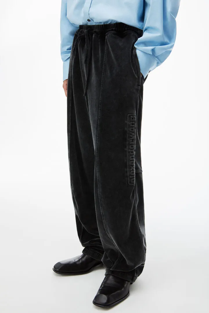 Logo Track Pant In Velour