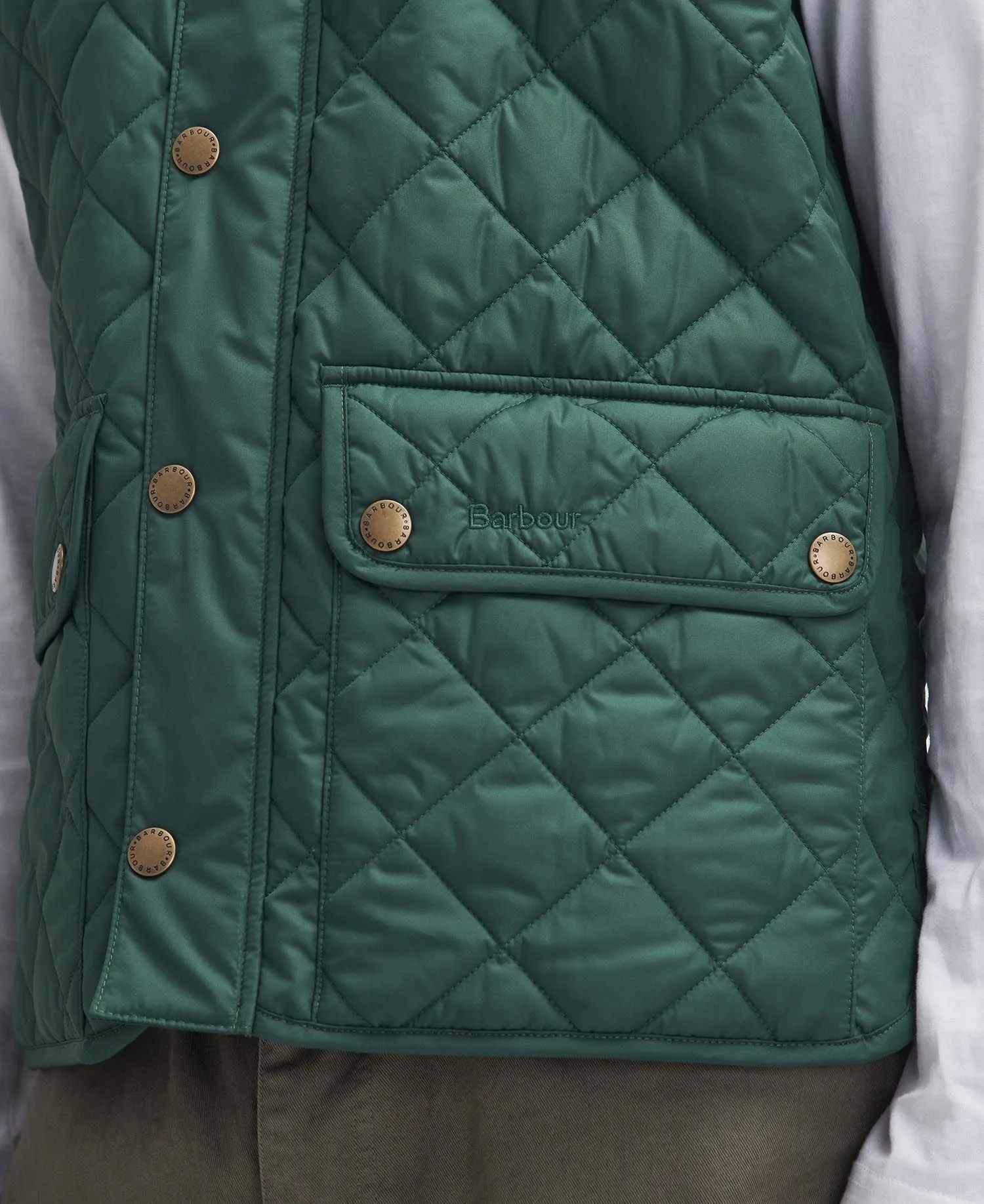 Lowerdale Quilted Gilet-Racing Green