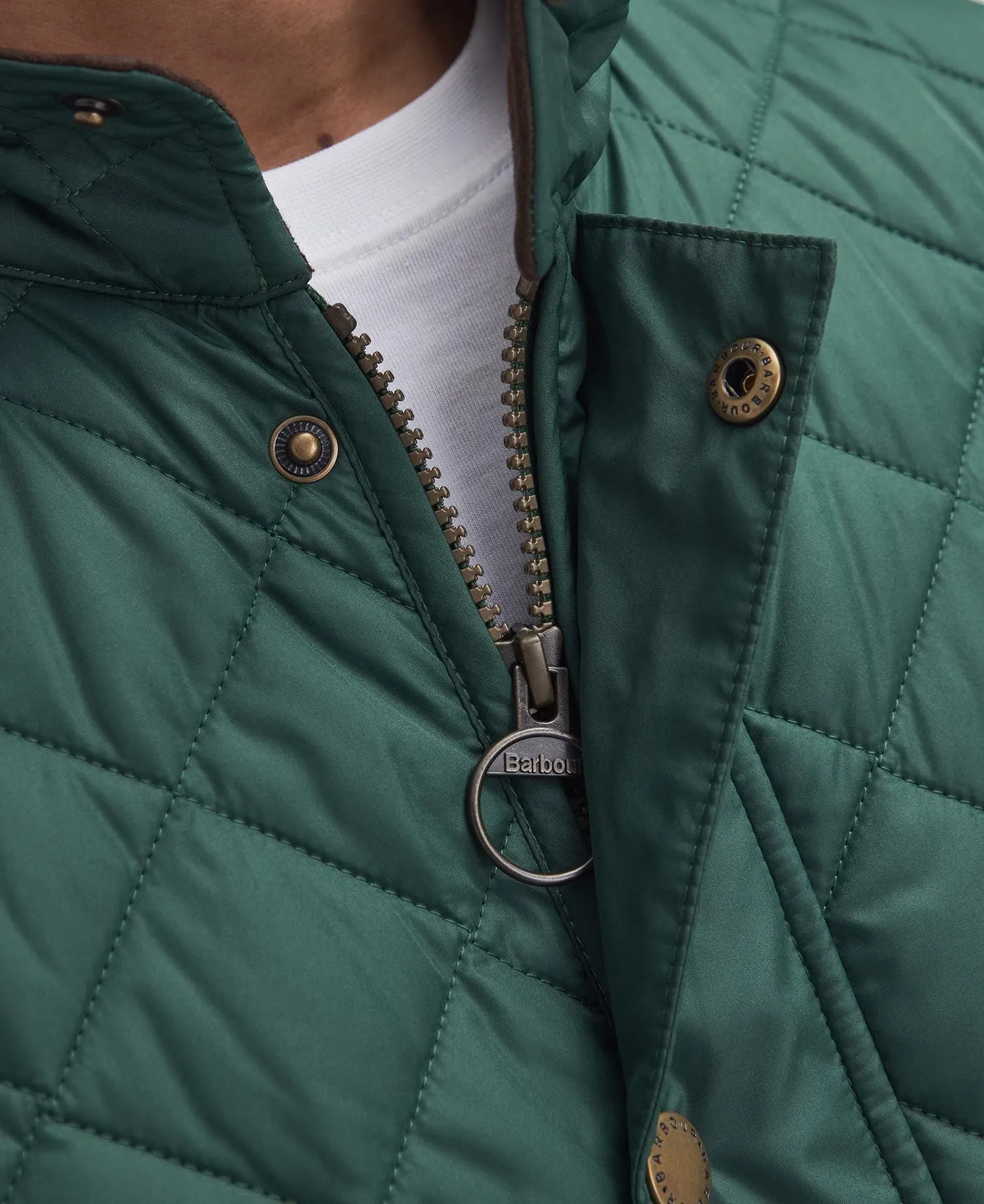 Lowerdale Quilted Gilet-Racing Green