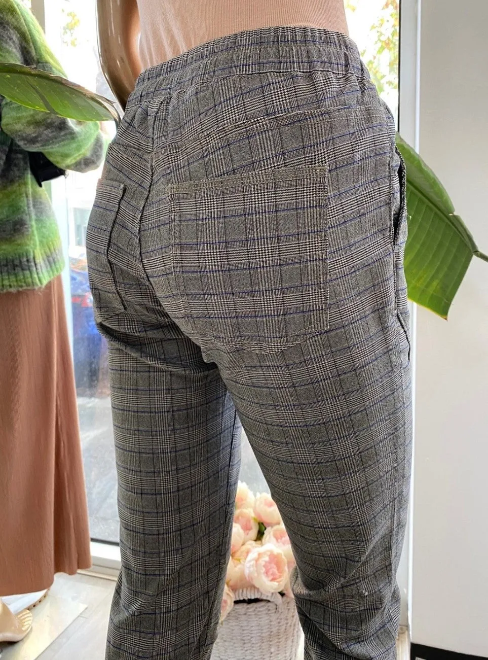Luka Jogger - Grey/Blue Check