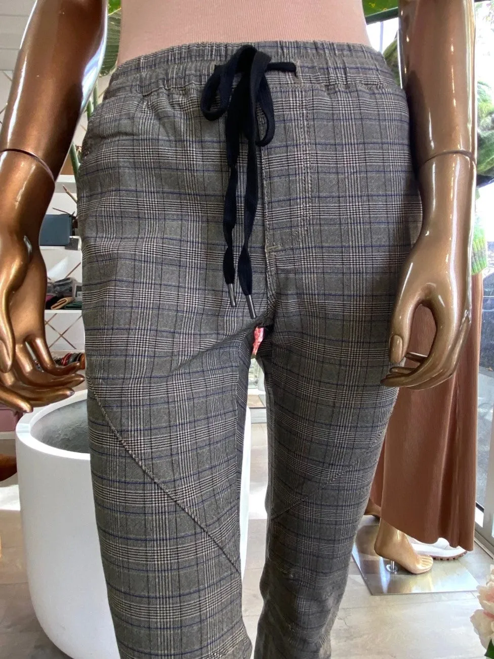 Luka Jogger - Grey/Blue Check