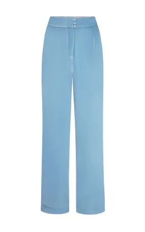 MARAIS VELVET TUXEDO PANT {DUSK BLUE}