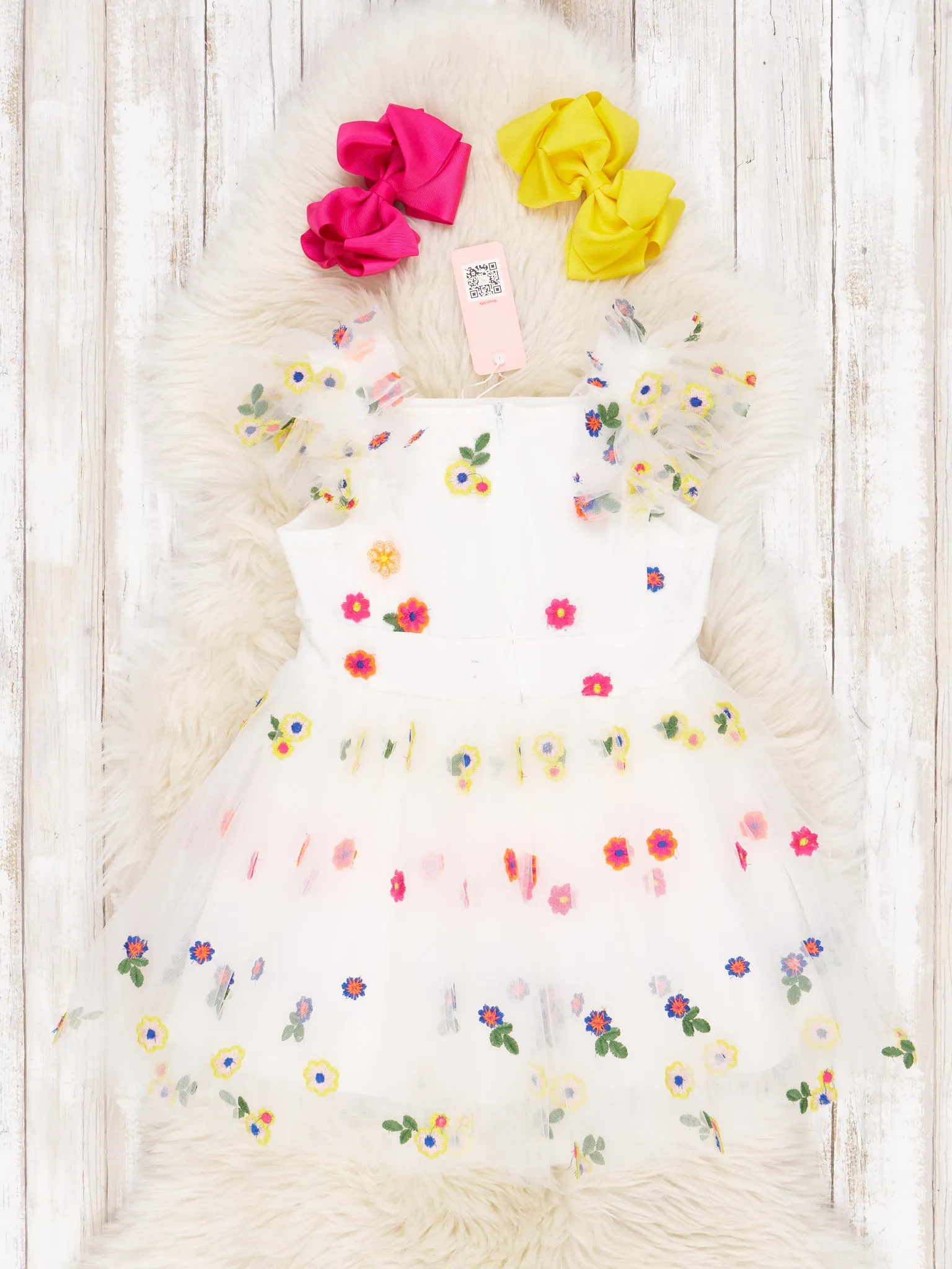 Marigold Tulle Ruffle Dress