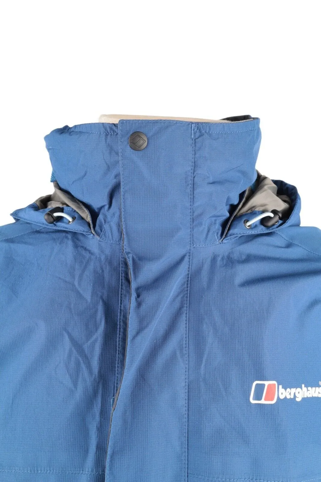 Men's BERGHAUS Gore Tex Blue Hooded Outdoor Rain Jacket Size M
