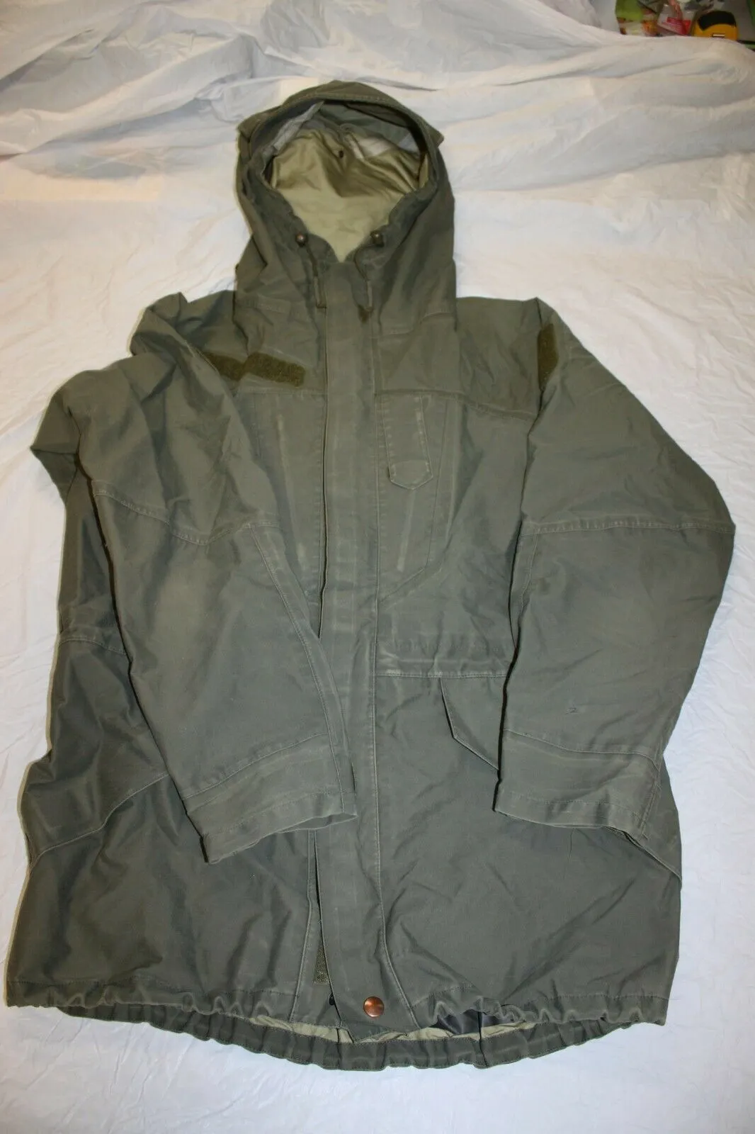 Military Austrian Army Alpine Combat Gore-Tex Jacket Waterproof Sz Small Green